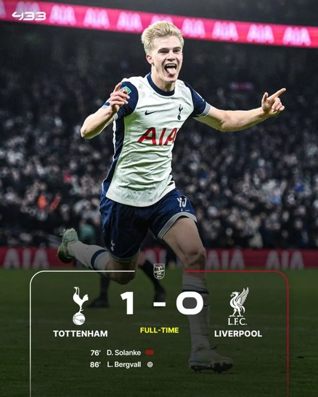 热刺逆转战胜对手，保持不败纪录